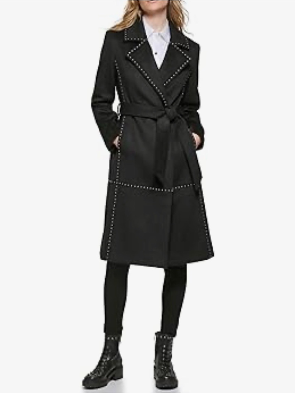 Karl Lagerfeld Legacy Military Long Wool Coat